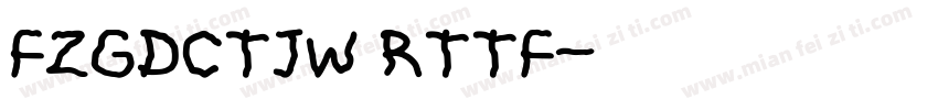 FZGDCTJW RTTF字体转换
